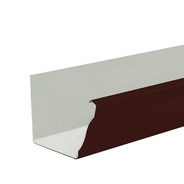 Желоб прямоугольный Optima 127 мм 2,5 м PE RAL 8017 шоколад